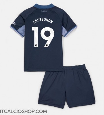 Tottenham Hotspur Ryan Sessegnon #19 Seconda Maglia Bambino 2023-24 Manica Corta (+ Pantaloni corti)